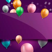 birthday celebration background, birthday balloon wallpaper vector