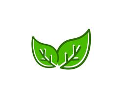 Hoja Natural Logo Icon Vector