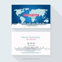 Business card design template. vector