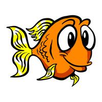 Goldfish cartoon vector icon