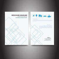 Business brochure with squares Technology blue sky vector