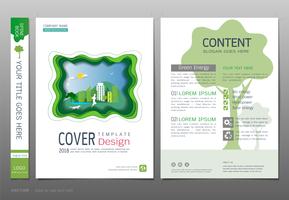 Covers book design template vector, Green energy concept. vector