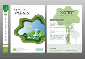 Covers book design template vector, Green energy concept. vector