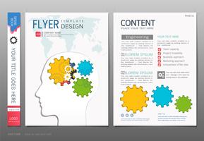 Covers book design template vector, Gears info graphic concepts. vector