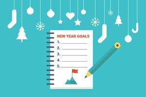 New year goals vector