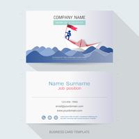 Business card design template. vector