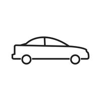 Commercial business car Line Black Icon vector