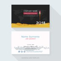 Business card design template. vector