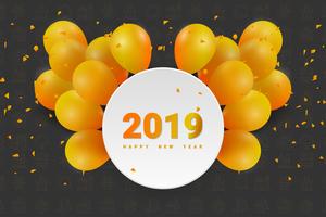 2019 Happy New Year or Christmas Background. vector