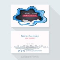 Business card design template. vector