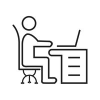 Workspace Workspace Line Black Icon vector