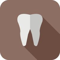 tooth Flat Long Shadow Icon