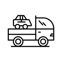 Truck Line Black Icon vector