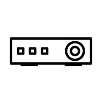 Projector Line Black Icon vector