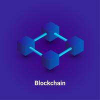 Cryptocurrency and blockchain isometric background. vector