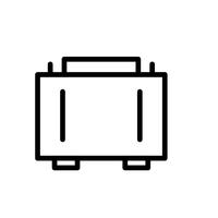 Briefcase Line Black Icon vector