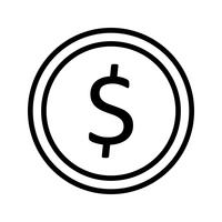 Dollar Line Black Icon vector