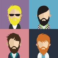 Set of people avatars with backgrounds vector