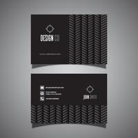 Business card with chevron pattern  vector