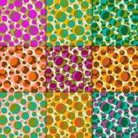 overlapping transparent polka dot vector patterns