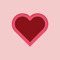 Corazón de san valentín Fondo decorativo del corazón con los corazones de las tarjetas del día de San Valentín. Concepto de amor y día de san valentín, estilo de arte en papel. vector