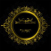 Vintage Decorations Elements and Frames Gold Color. Vector illustration