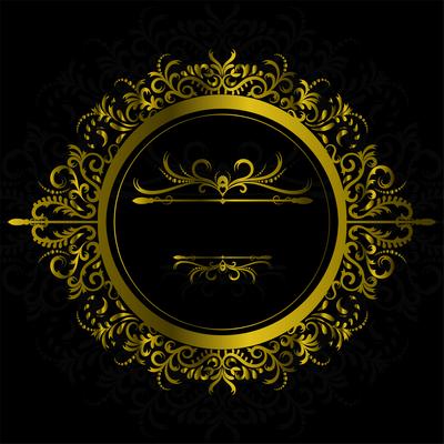 Vintage Decorations Elements and Frames Gold Color. Vector illustration