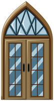 Old fashioned style of glass window vector