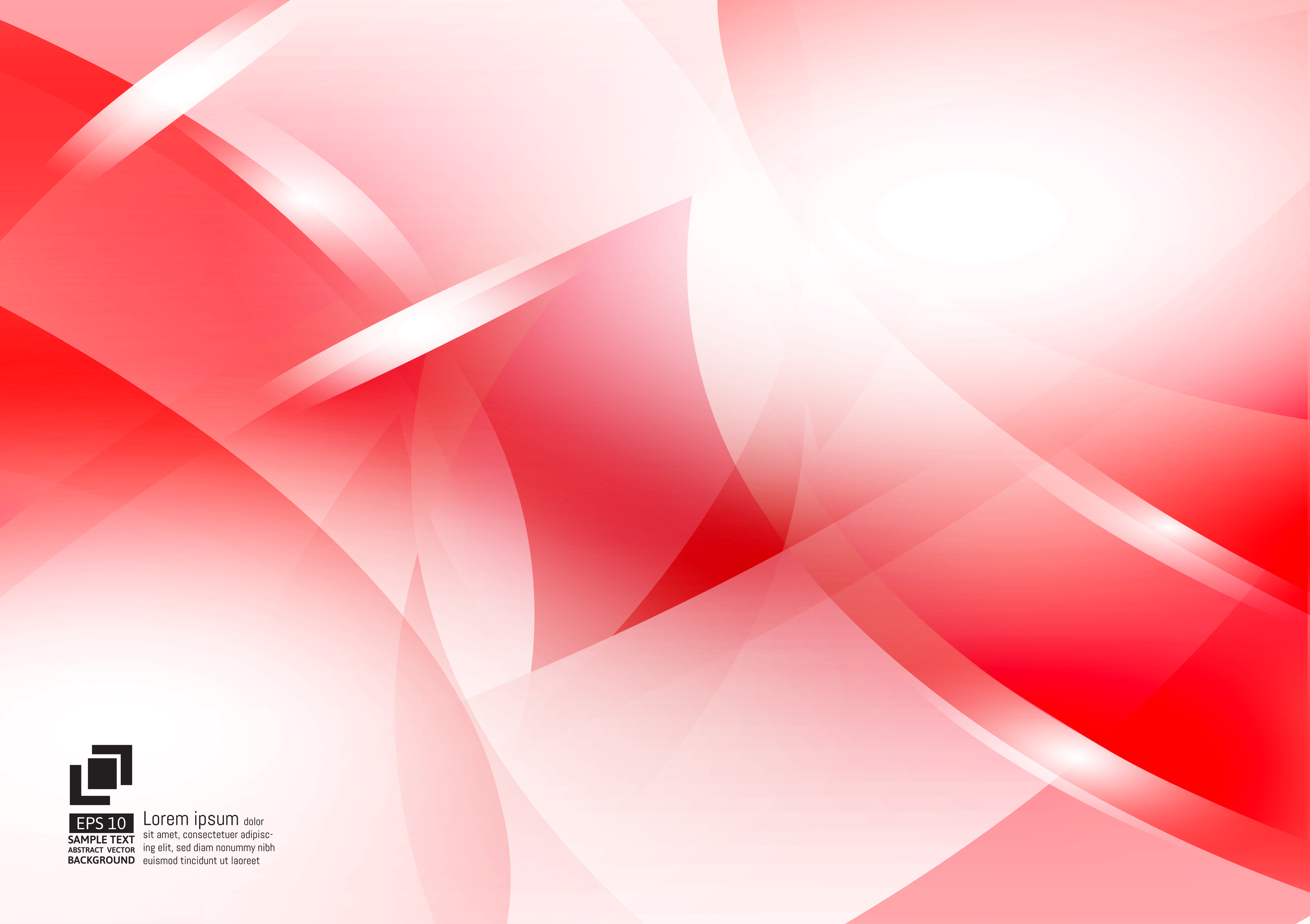 Red And White Color Geometric Abstract Vector Background Modern