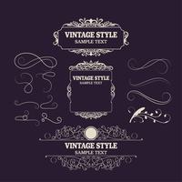 Vintage Decorations Elements and Frames. Retro Style Design New Collection for Invitations, Banners, Posters, Placards, Badges vector