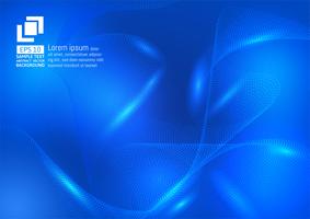 Abstract background with a blue Color particles waves. Vector illustration