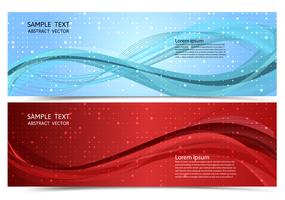 Banner red and blue color geometric abstract background with copy space, Vector illustration for your business