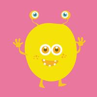 Cute monster cartoon character 012 vector