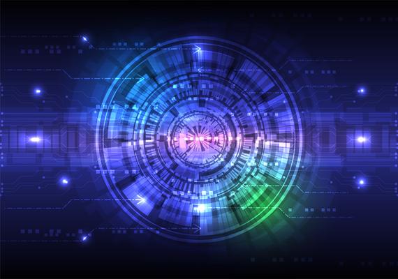 Digital technology abstract background concept, vector illustration