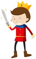 Prince with a sharp sword vector