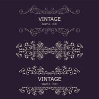 Vintage Decorations Elements. Flourishes Calligraphic Ornaments and Frames. Retro Style Design Collection for Invitations, Banners, Posters, Placards, Badges vector