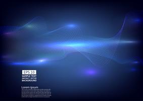 Particle wave abstract background design. vector illustration