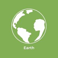 Save Earth Planet and the world with globe. World environment day. flat minimal style.  vector