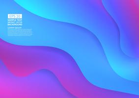 Colorful wave abstract background. Fluid gradient shapes composition modern design vector