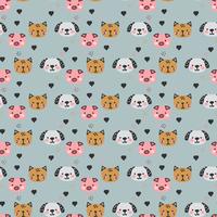 Childish Animal Pattern vector