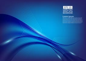 Blue color waves abstract background design. vector illustration