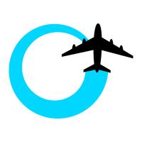 Airplane Flying Vector Icon