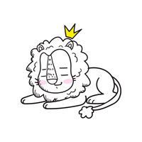 lindo pequeño tigre vector de dibujos animados doodle