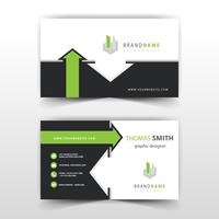 business card with arrow detailed template vector