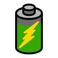 Icono de vector de energía de batería