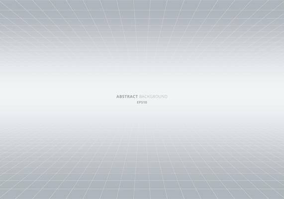 Abstract geometric squares pattern perspective white and gray background. Grid lines light backdrop. You can use for decorative banner web, cover brochure, poster, flyer, leaflet, etc.