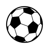 Icono de vector de balón de fútbol