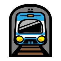 Subway Train Light Rail Car vector icon