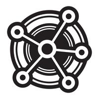 Diagrama de redes Vector icono