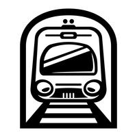 Icono de vector de metro tren ligero ferrocarril coche